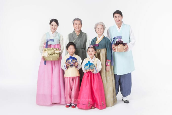 gia đình, ông bà, cha mẹ, con cháu, hanbok