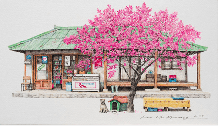 Lee Me Kyeoung và chùm tranh tuyệt đẹp về tiệm tạp hoá