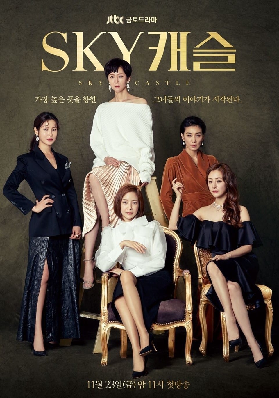Poster của phim truyền hình Lâu Đài Trên Không - SKY Castle (SKY 캐슬) 2018 của đài JTBC