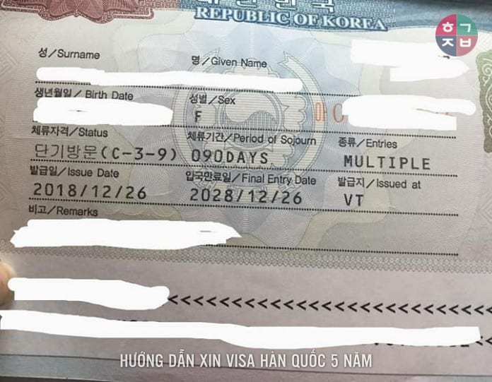 Hướng dẫn xin visa Hàn Quốc 5 năm theo quy định mới của LSQ Hàn Quốc