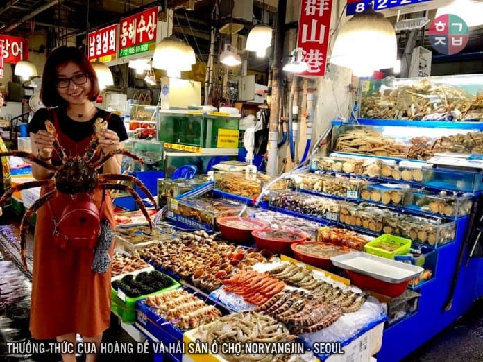 Hướng dẫn thưởng thức cua hoàng đế và hải sản ở chợ Noryangjin, Seoul