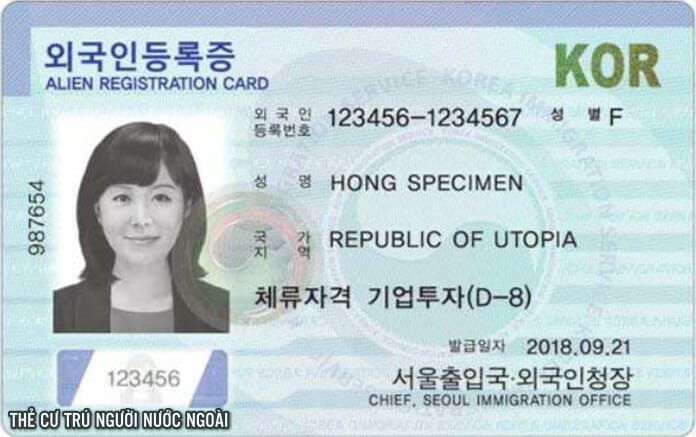 Thông tin cần biết về thẻ cư trú người nước ngoài ở Hàn Quốc