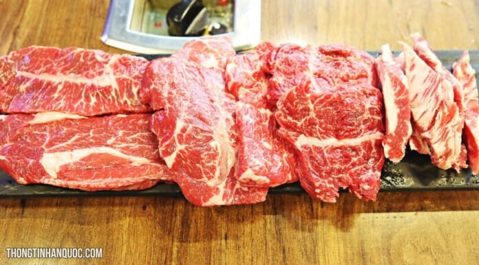 Buffet thịt bò vừa rẻ vừa ngon ở phố sinh viên Sinchon