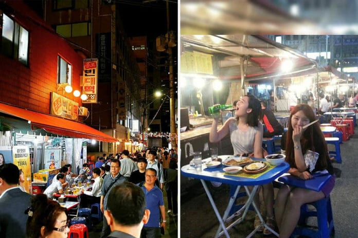 10 Phố nhậu nổi tiếng Seoul