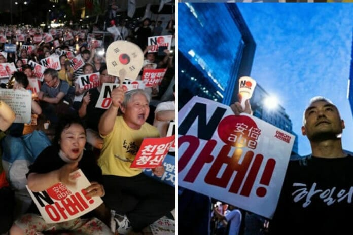 18 ngàn người Hàn Quốc biểu tình lần thứ 4 phản đối Abe
