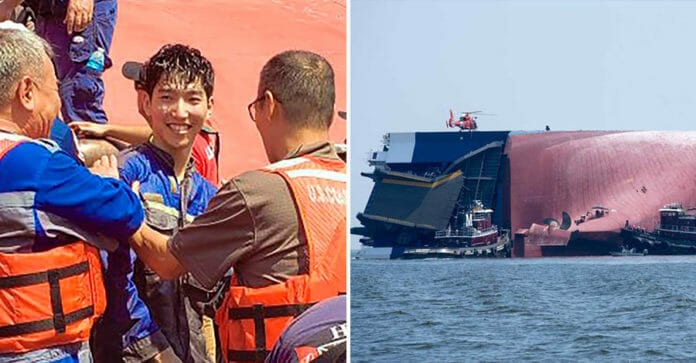 4 thuyền viên Hàn Quốc thoát chết sau vụ lật tàu chở xe ôtô Hyundai & KIA ở vùng biển của Mỹ