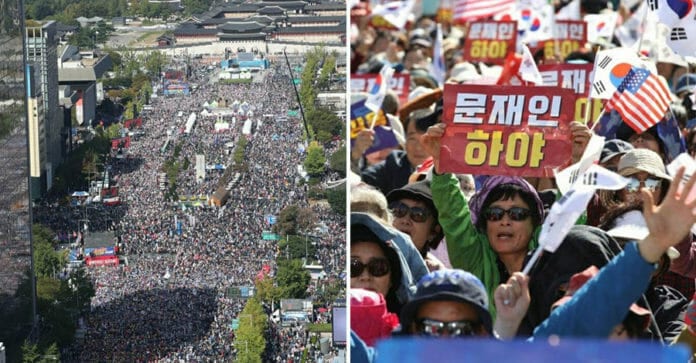 Hơn 2 triệu người biểu tình đòi bãi nhiệm Bộ trưởng Tư pháp Cho Kuk trong ngày quốc ngữ 9/10