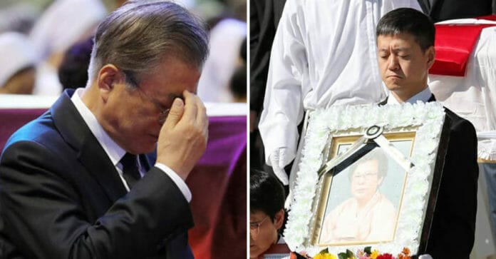 Hình ảnh về đám tang thân mẫu tổng thống Hàn Quốc Moon Jae In, thầm lặng & giản dị