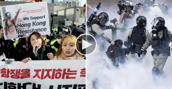 Xung đột giữa sinh viên Trung Quốc & Hàn Quốc trước làn sóng ủng hộ Hong Kong đang lan tỏa