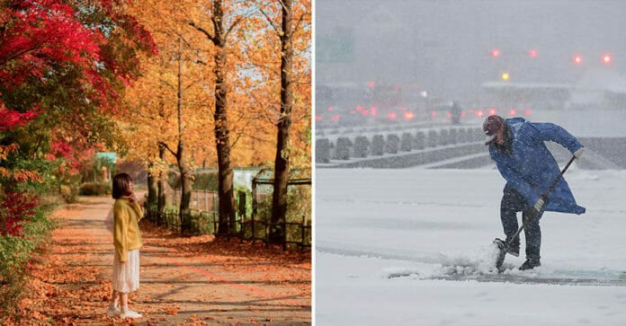 Thời tiết Hàn Quốc tuần đầu tiên của tháng 11/2019 – Mùa đông đang gõ cửa!
