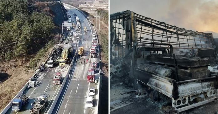 Hàn Quốc: 7 chết, 32 bị thương & 50 xe ôtô bị phá hủy trong tai nạn liên hoàn  do “băng đen”