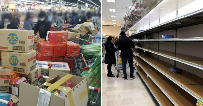COVID-19: Lo sợ khan hiếm thực phẩm, nhiều người dân Hàn Quốc đổ xô tích trữ hàng hóa