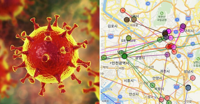 2 bản đồ lây nhiễm & lộ trình của bệnh nhân cần thiết cho người ở Hàn Quốc