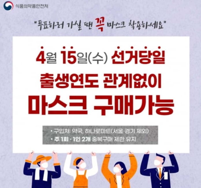 선거 당일 공적 마스크 출생연도 상관없이 구매 가능 | 한경닷컴