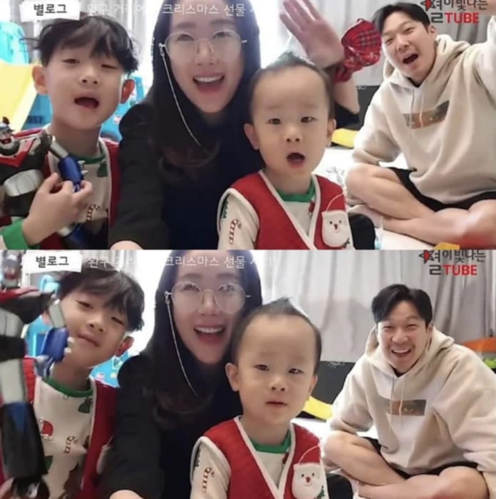 Haha - Byul hạnh phúc với hai con nhỏ.
